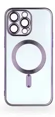  Чехол для IPhone 14 Pro. (накладка, Фиолетовый, Силикон, MagSafe)