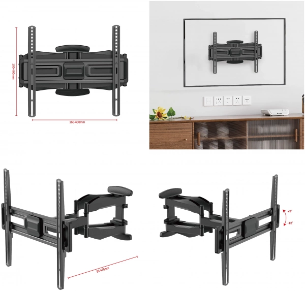 Кронштейн на стену Uniteki FM1771 32"- 70" (Чёрный)