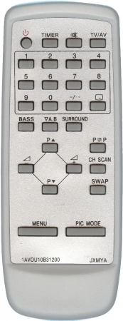 Пульт для Sanyo 1AVOU10B31200 (серебристый, неоригинальный)