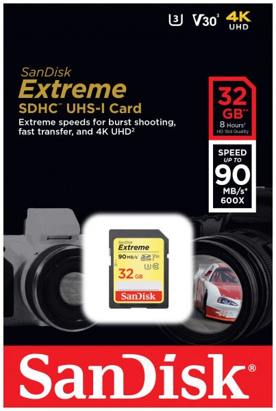 Карта памяти SD SanDisk 32GB Extreme