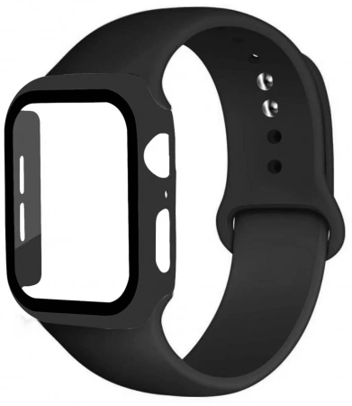 Ремешок с корпусом чёрно-серый для Apple Watch 38-40 мм